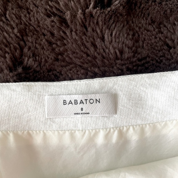 Aritzia Babaton Asymmetric Wrap White Mini Skirt Size 8 - Picture 3 of 4